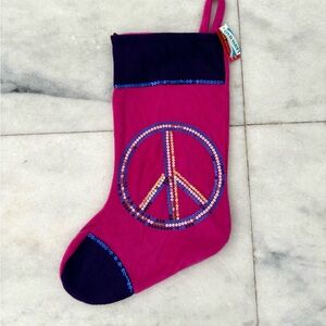 Old Navy Christmas Stocking Pink Purple Sequin NWT